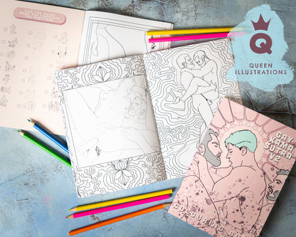 GAY KAMA SUTRA  V2 adult colouring book