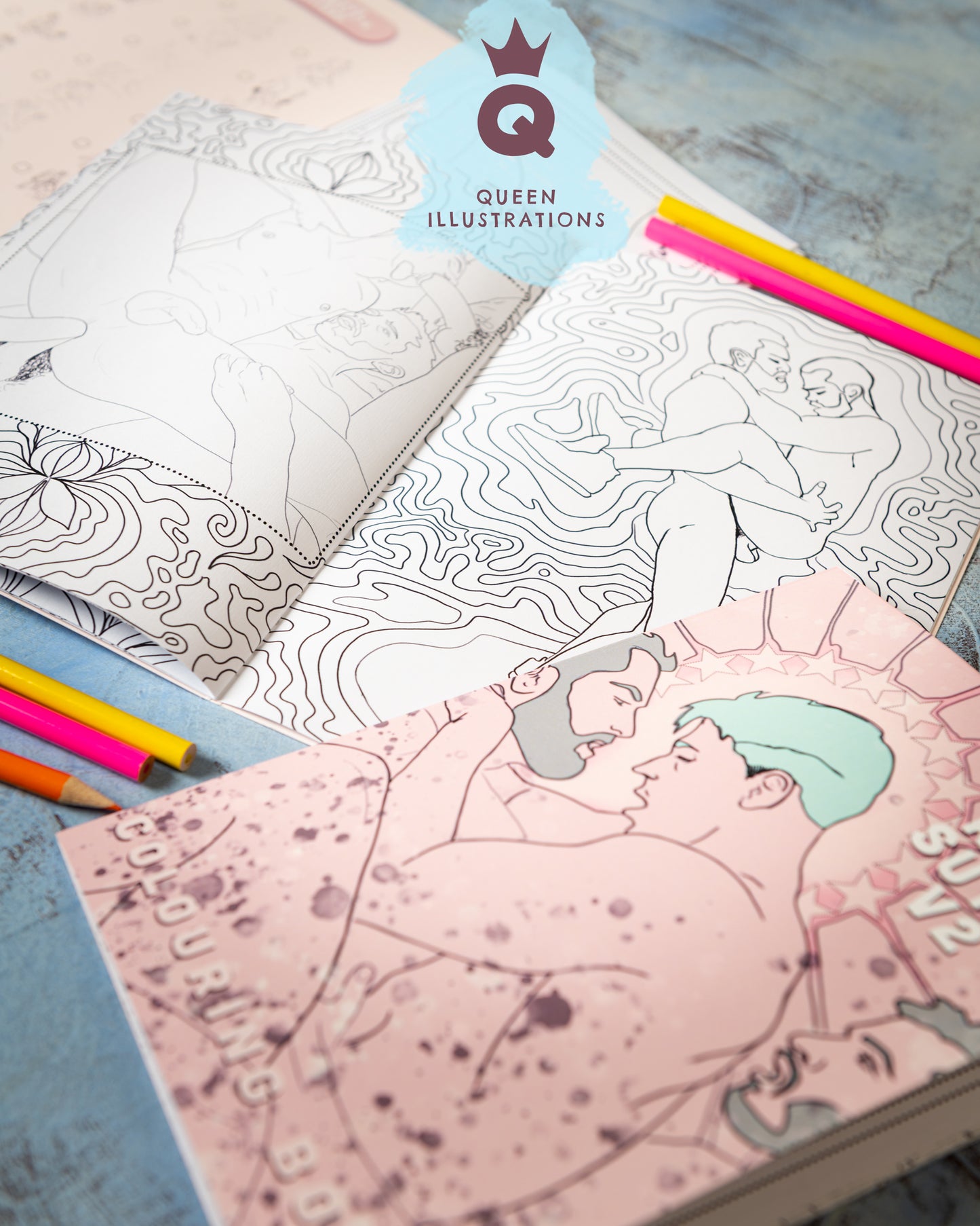 GAY KAMA SUTRA  V2 adult colouring book