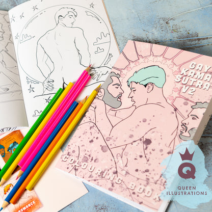 GAY KAMA SUTRA  V2 adult colouring book