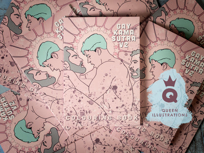 GAY KAMA SUTRA  V2 adult colouring book