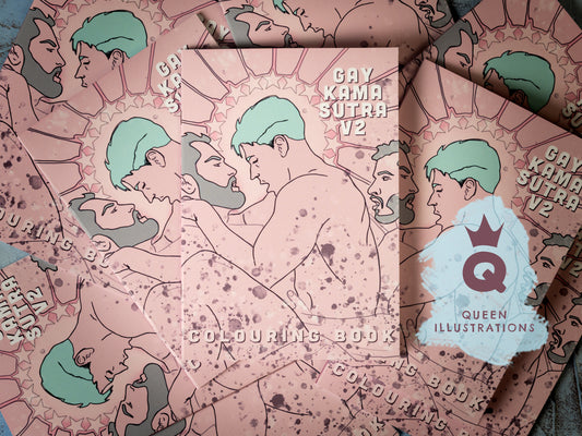 GAY KAMA SUTRA  V2 adult colouring book