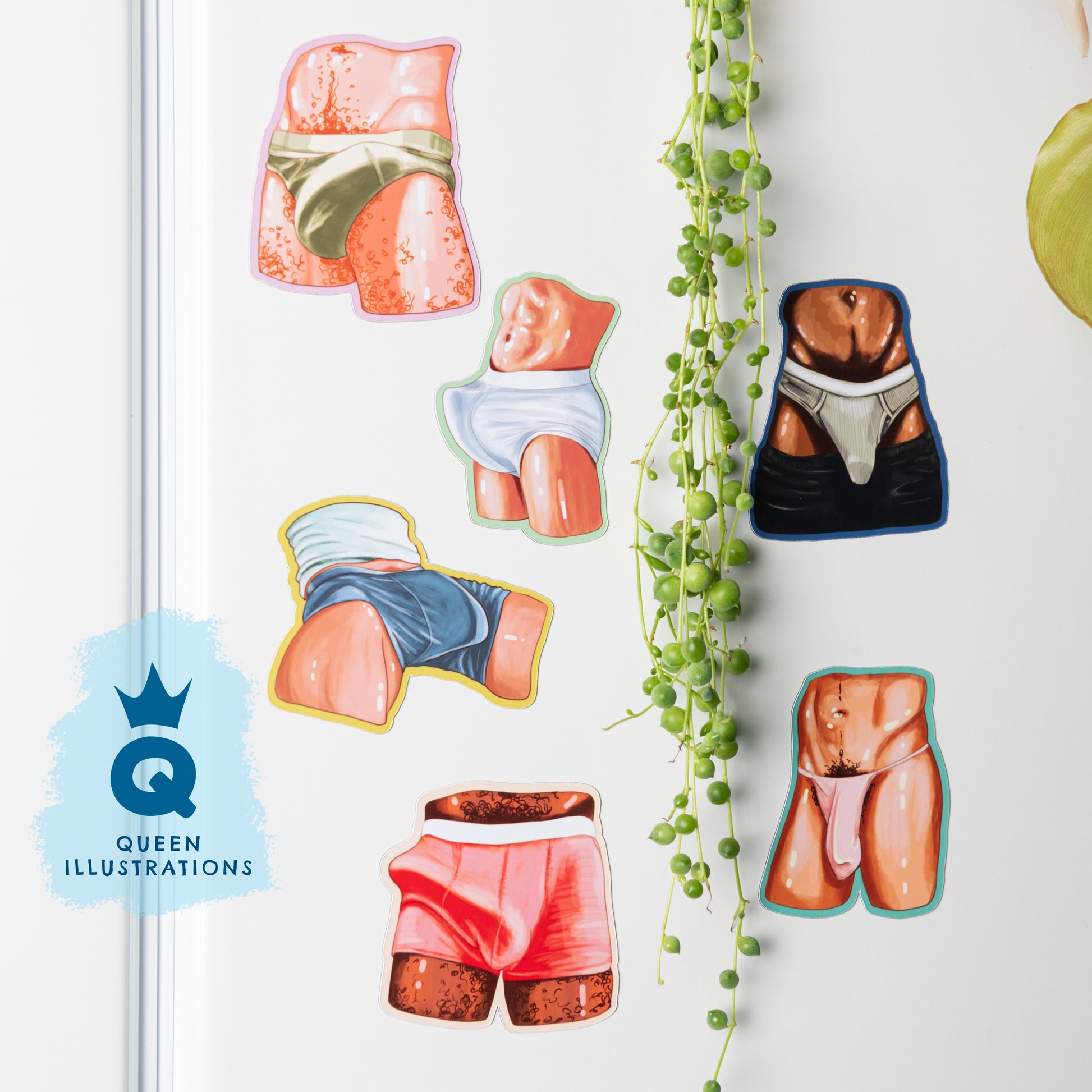 sexy gay fridge magnets with hot guys, gay dudes, gay art, fun gift with naked guys, bulge, hot cock, penis magnet, underwear bulge, homoerotic art, 