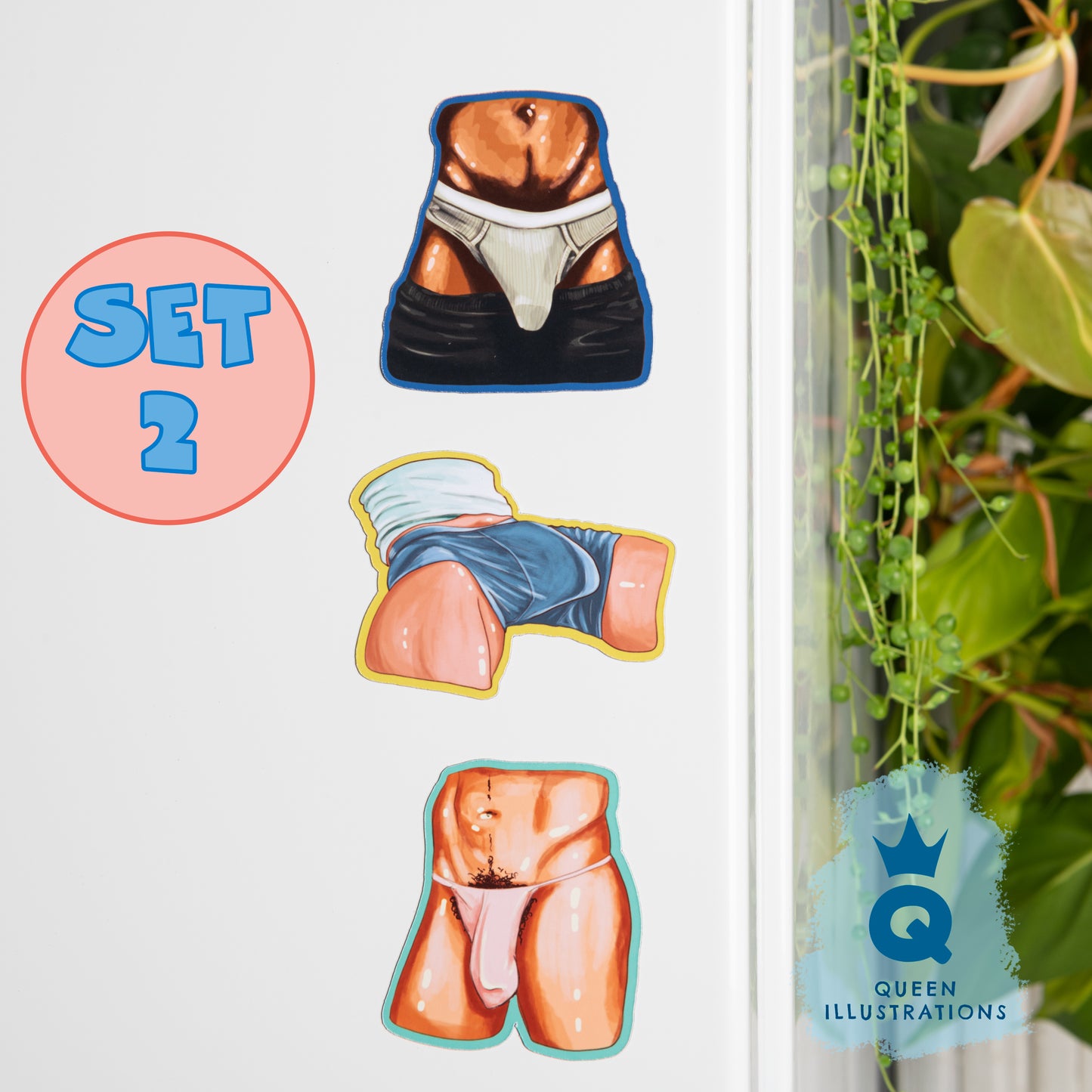 sexy gay fridge magnets with hot guys, gay dudes, gay art, fun gift with naked guys, bulge, hot cock, penis magnet, underwear bulge, homoerotic art, 