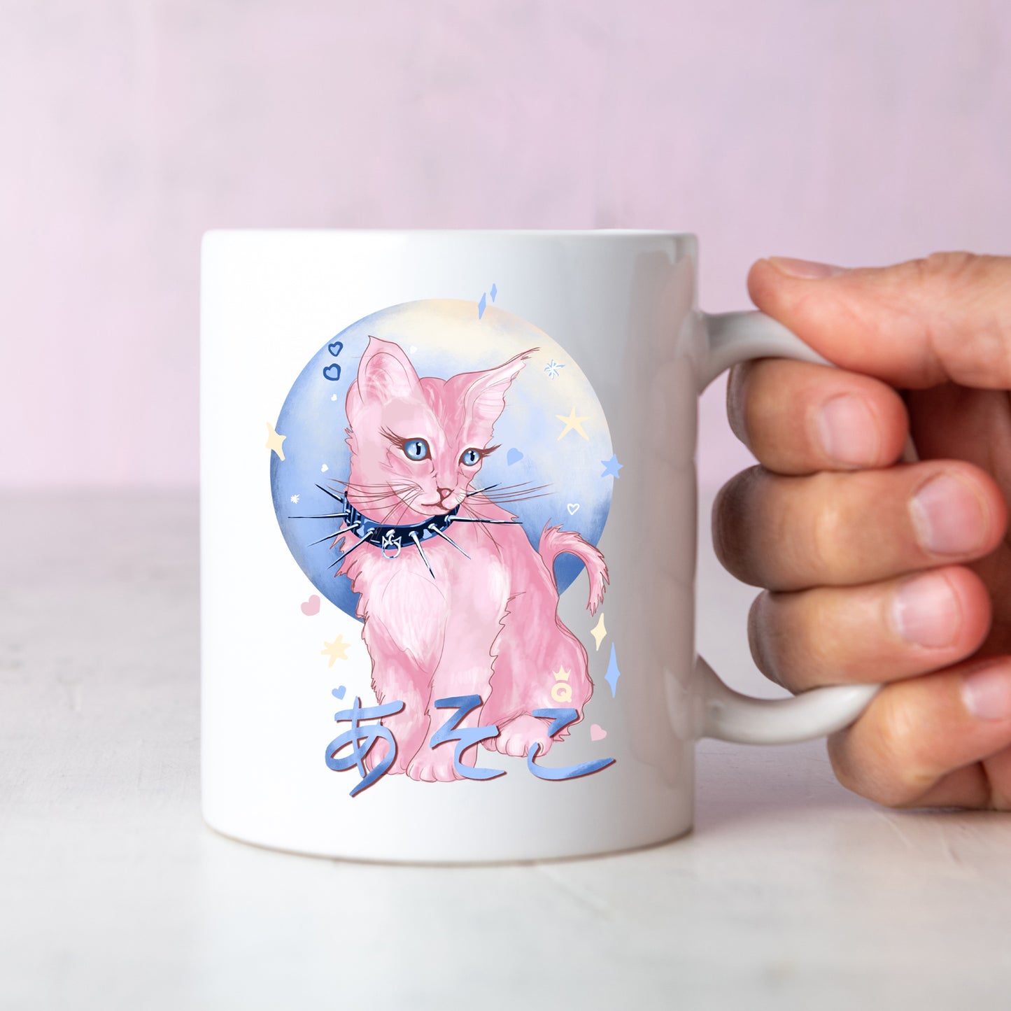 gay mug, Japanese kawaii pussy, pink kitten mug for gay, perfect gift ideas for him, rude and funny mug