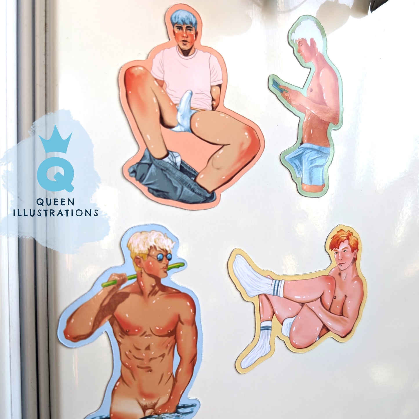 TWINKS FRIDGE MAGNETS, super hot gay magnets, fun gift ideas, Gay art