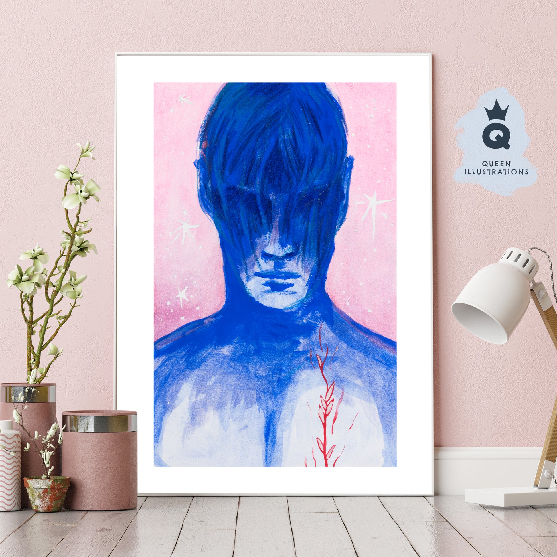 gay art, nude male body, watercolour painting, gay gift ideas,