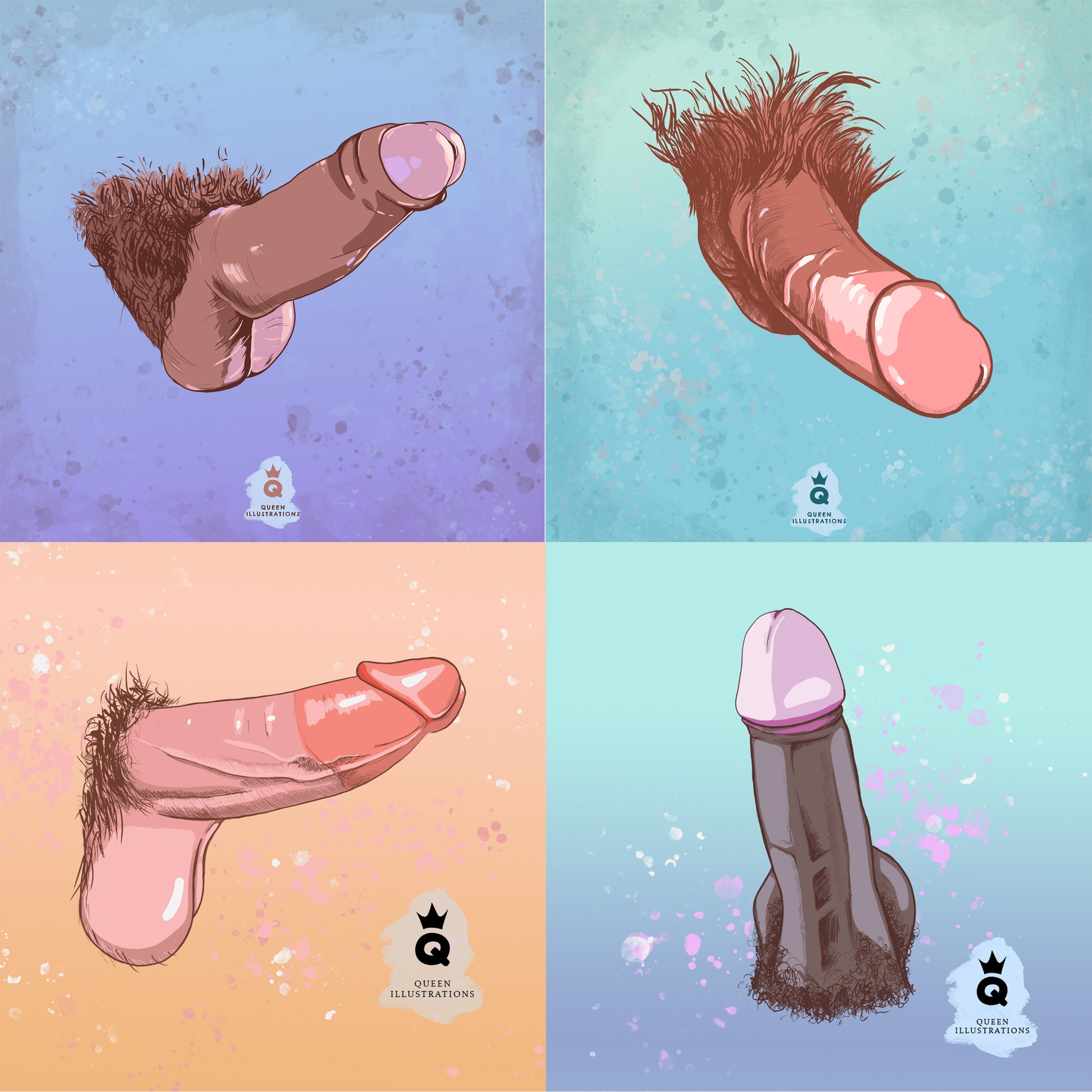 custom penis illustration commission, cock, penis, dick