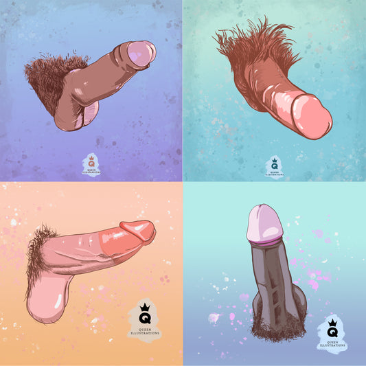 custom penis illustration commission, cock, penis, dick