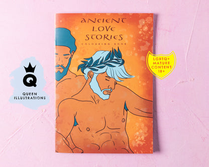 gay adult colouring book, homoerotic designs, naked guys, cock, penis dick, ancient gay history