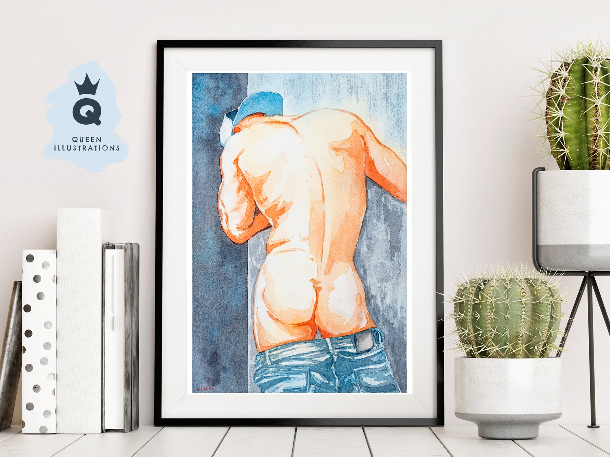 watercolour painting, gay gift ideas,