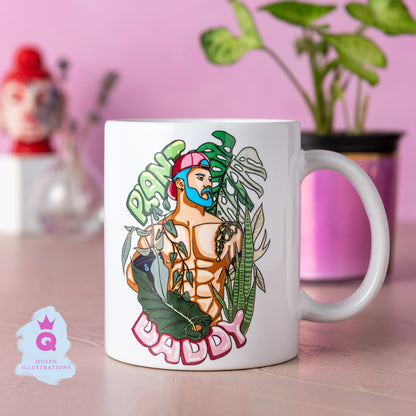 sexy guy with plants, mug with plants and guys, hot plant daddy