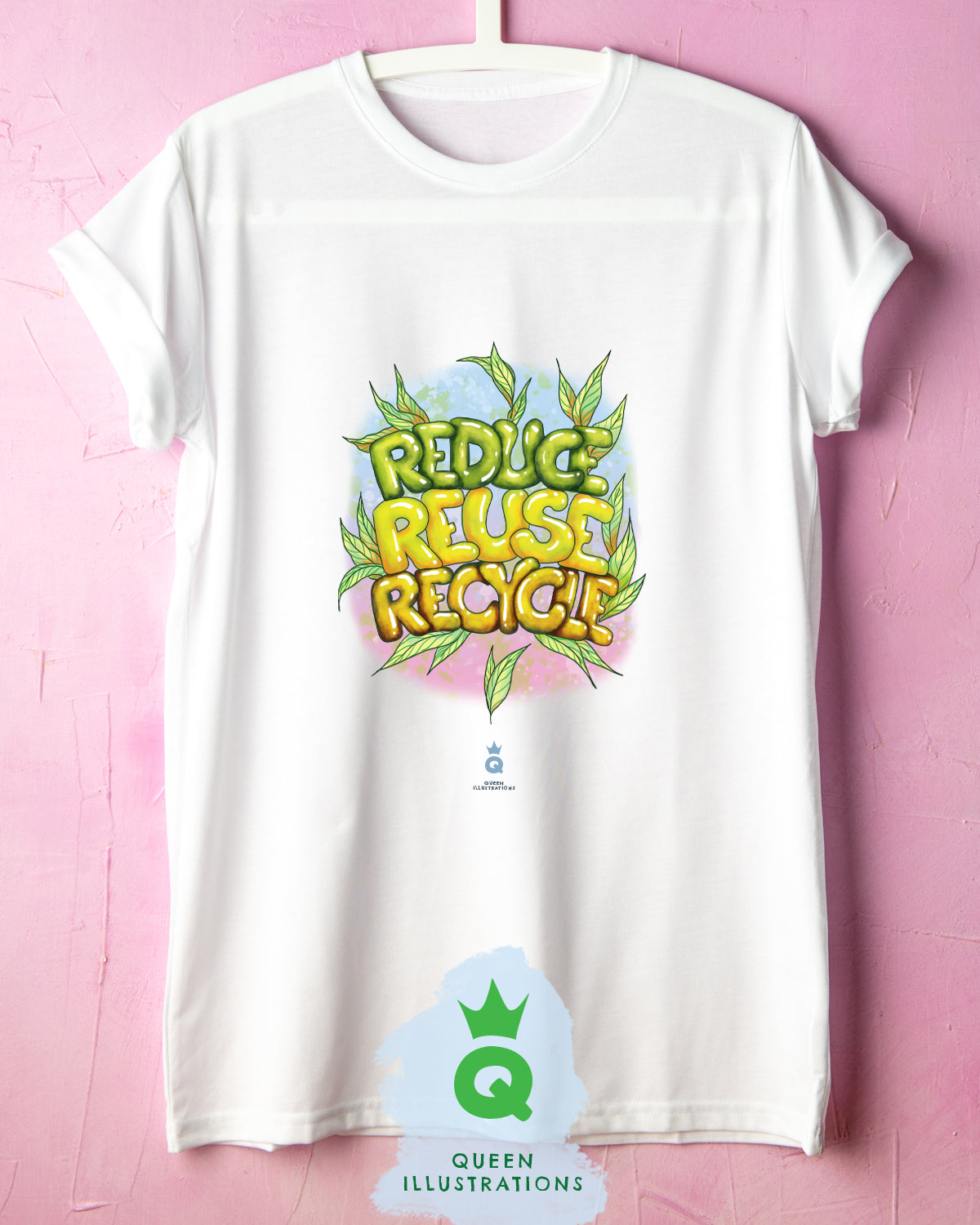 reduce reuse recycle T-shirt – QUEEN ILLUSTRATIONS
