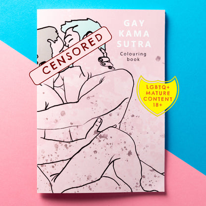 gay art, gay kama sutra  colouring book, naked homoerotic , sexy guys having sex