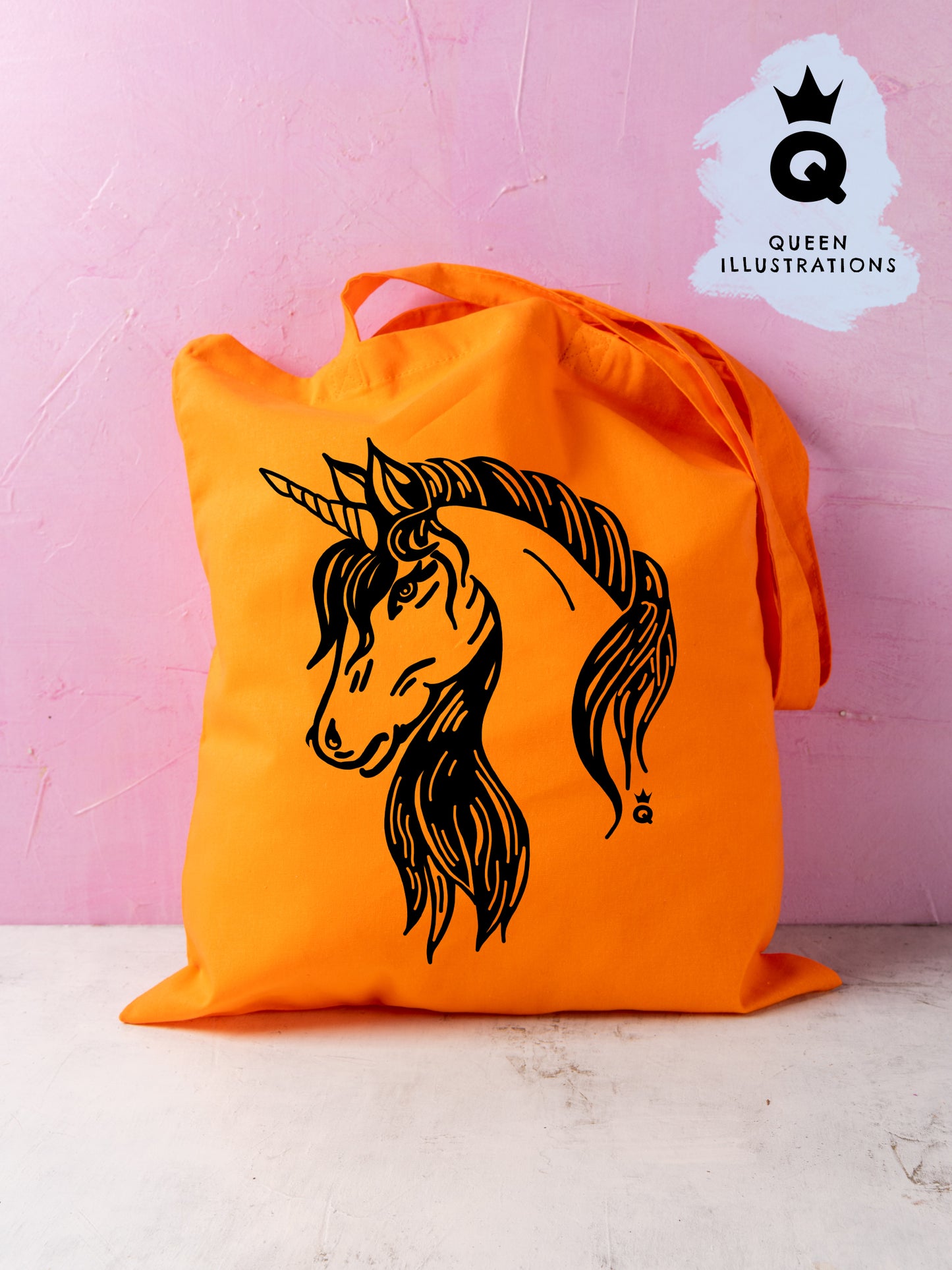 unicorn gay tote bag, gold silver, rose gold, black and white