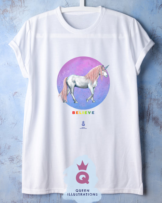 unicorn T-shirt, gay T-shirt, gay pride outfit, Unicorn with rainbow